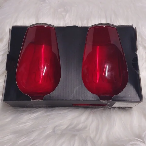 Rae Dunn Mr And Mrs Claus Stemless Glasses - Picture 2 of 6